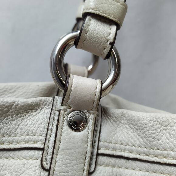 Coach Audrey White Leather Double Handle Large Tote Shoulder Bag - Picture 16 of 16